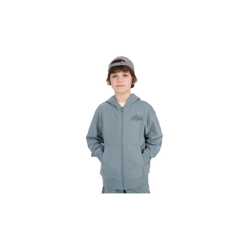Chlapčenská mikina so zipsom 4F JUNIOR SWEATSHIRT-JWSS25TSWSM1522-46S-TURQUISE 1