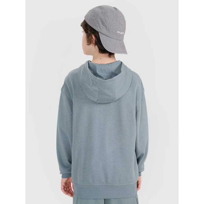 Chlapčenská mikina so zipsom 4F JUNIOR SWEATSHIRT-JWSS25TSWSM1522-46S-TURQUISE 3