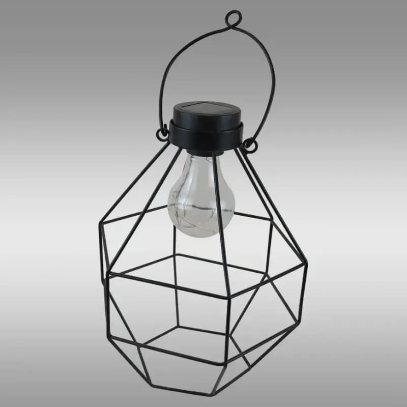 Solárna lampa závesná Rombo VO2832 čierna