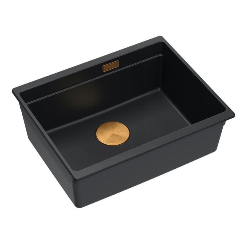 Quadron Quadron - Granitový drez Logan 100 Black Meď HQJ6045U7_PVDC1_U 2