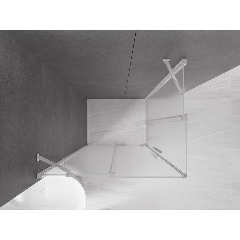 MEXEN/S - Velar Duo sprchovací kút, posuvné dvere 100 x 90, dekor, chróm 871-100-090-32-01 5