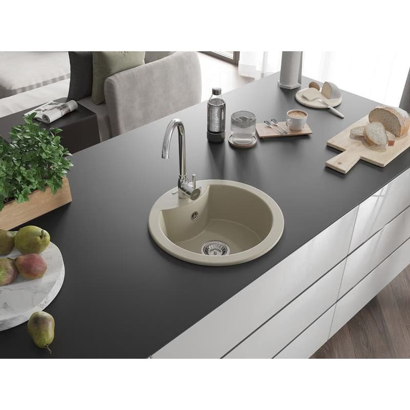 MEXEN MEXEN - Diego granitový drez 1 488x480 mm, béžová 6512481000-69 2