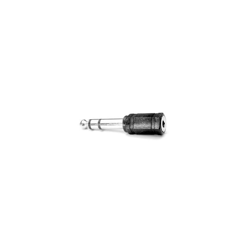 Audio redukcia, Jack (6.3mm) samec - Jack (3.5mm) samica, stereo, čierna
