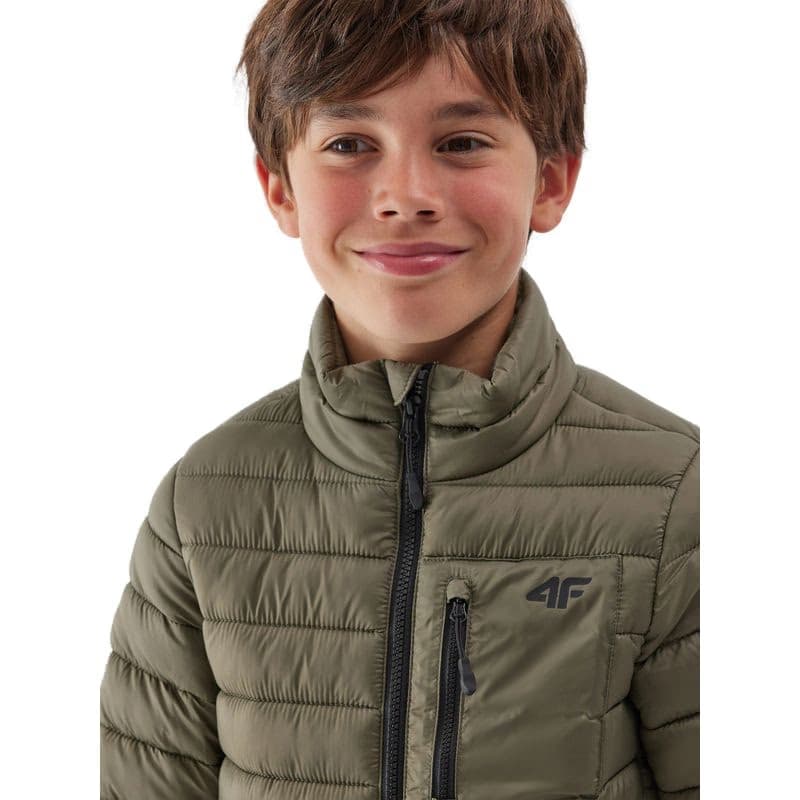 Chlapčenská bunda 4F JUNIOR DOWN JACKET-JAW23TDJAM220-44S-OLIVE 2