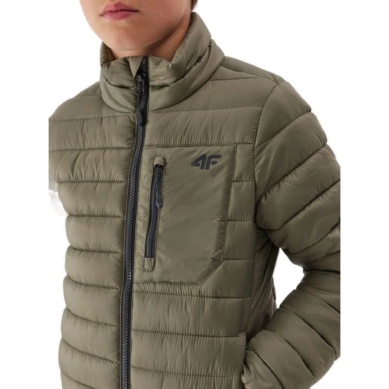 Chlapčenská bunda 4F JUNIOR DOWN JACKET-JAW23TDJAM220-44S-OLIVE 3