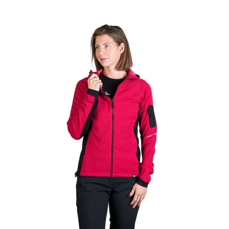 Dámska turistická mikina so zipsom NORTHFINDER DARLA-577cherryblack 2