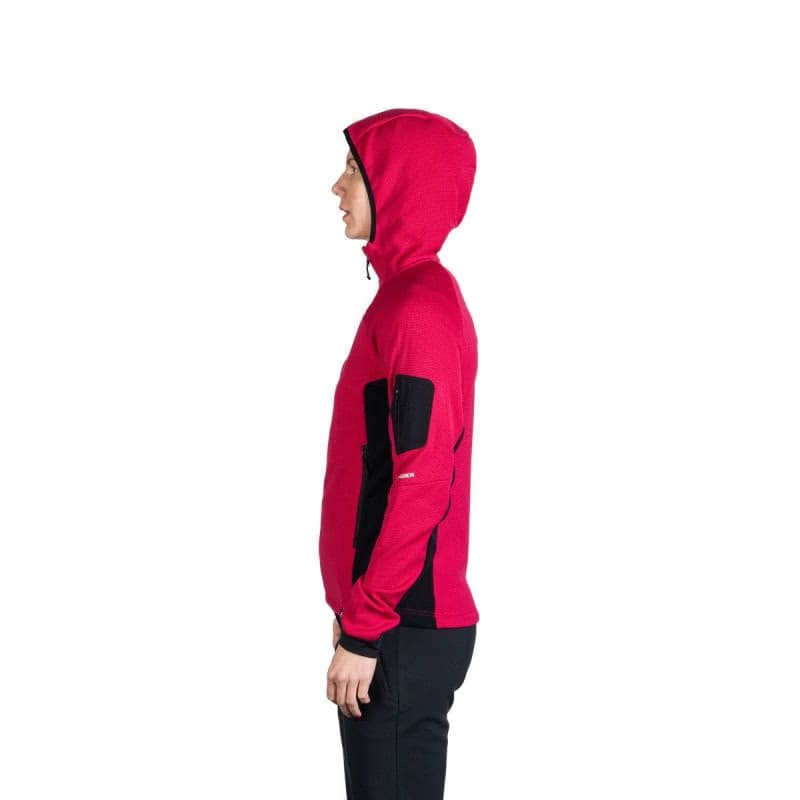 Dámska turistická mikina so zipsom NORTHFINDER DARLA-577cherryblack 4