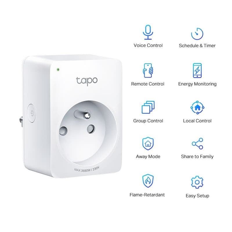 TP-LINK Tapo P110M - Mini múdra Wi-Fi zásuvka s meraním spotreby energie, MATTER 3