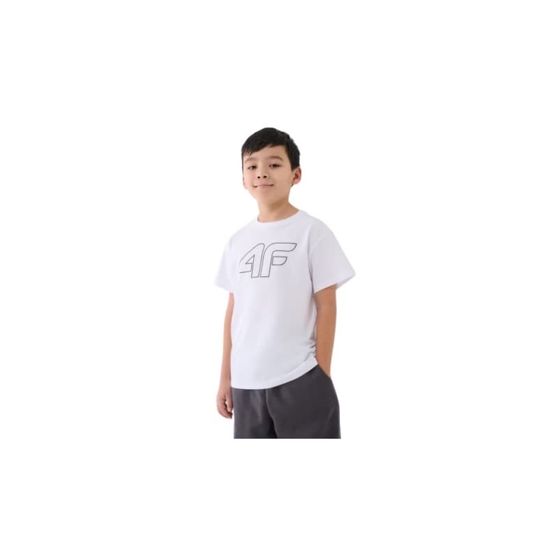 Chlapčenské tričko s krátkym rukávom 4F JUNIOR TSHIRT M2331-10S-WHITE 1