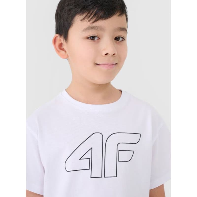 Chlapčenské tričko s krátkym rukávom 4F JUNIOR TSHIRT M2331-10S-WHITE 2