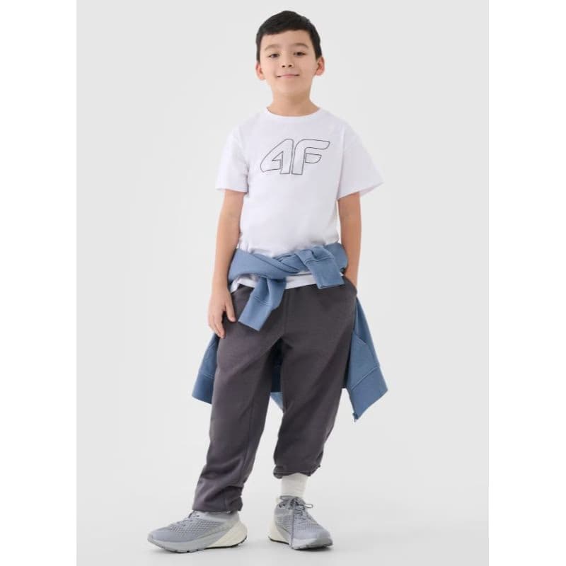 Chlapčenské tričko s krátkym rukávom 4F JUNIOR TSHIRT M2331-10S-WHITE 4