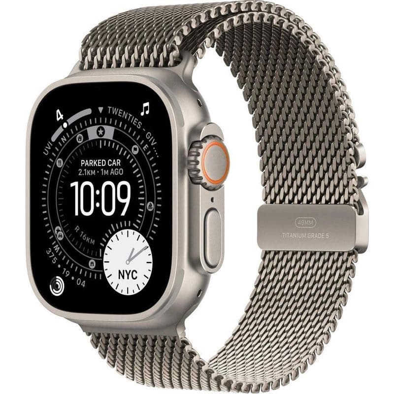 Apple Watch Ultra 3 GPS + Cellular 49mm Natural Titanium Case with Natural Titanium Milanese Loop - Large 1