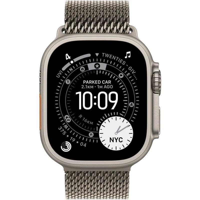 Apple Watch Ultra 3 GPS + Cellular 49mm Natural Titanium Case with Natural Titanium Milanese Loop - Large 2
