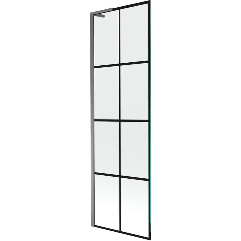 MEXEN/S - Next L vaňová zástena FIX 60 x 150, čierna vzor, grafit metal 895-060-000-03-77-95 1
