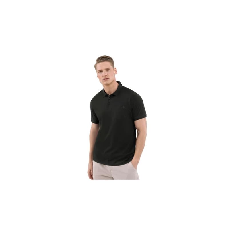Pánske polo tričko s krátkym rukávom VOLCANO O-DRAGO-700-BLACK 1