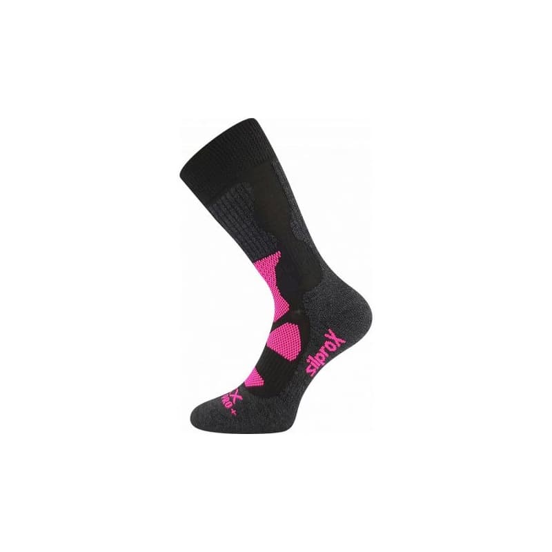 Dámske turistické ponožky VOXX Etrex-Black Pink 1