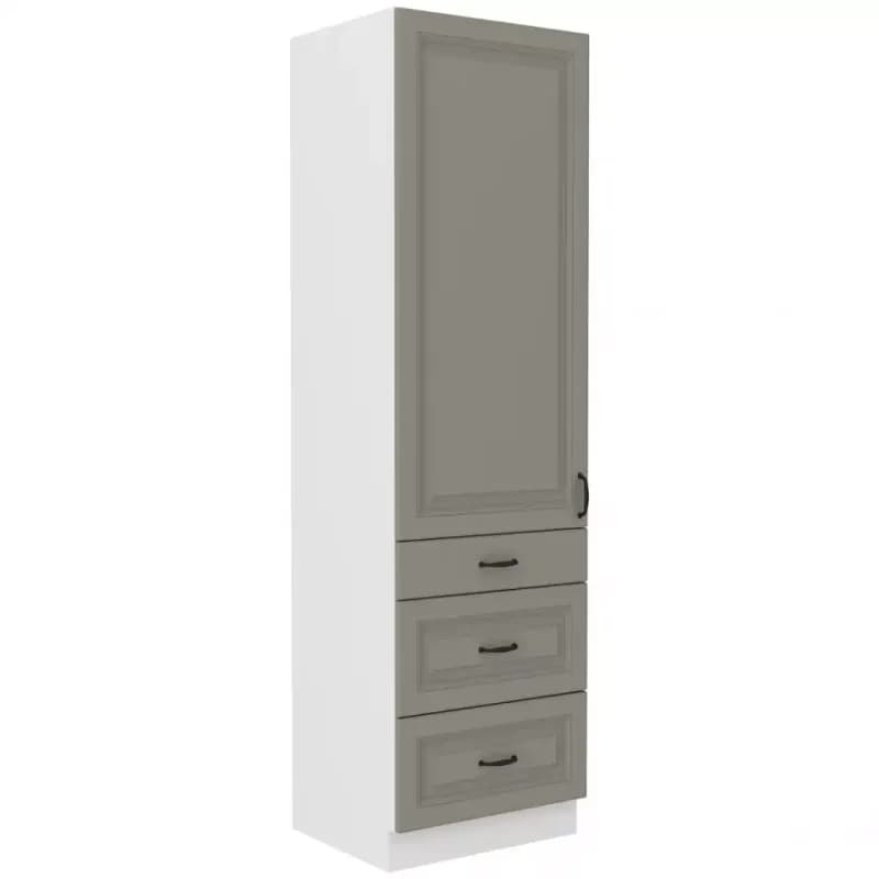 Kuchynská skrinka Stilo claygrey/biely 60dks/210 3s 1f 1