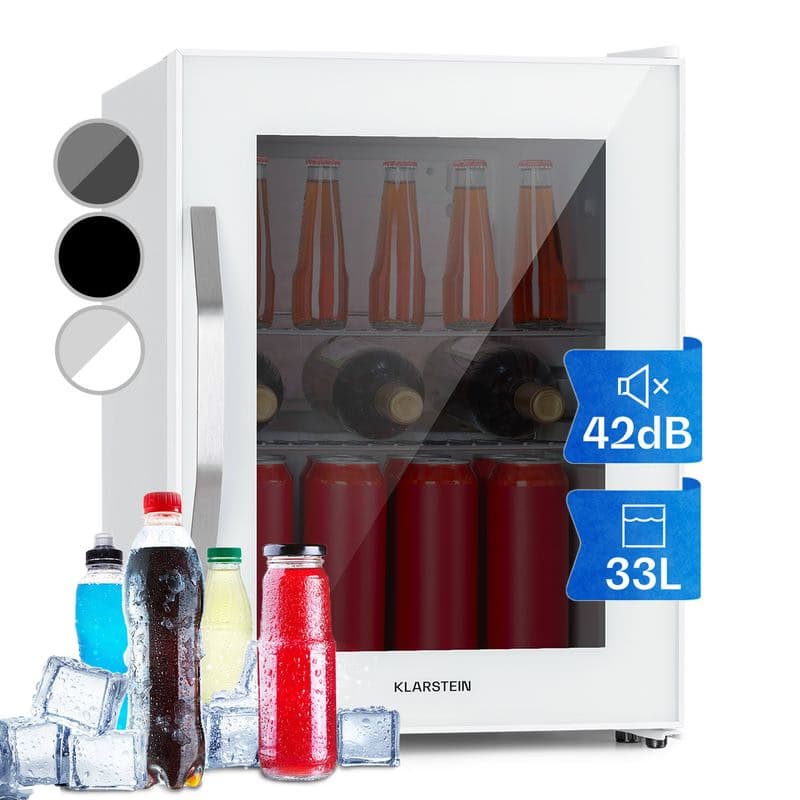 Klarstein Beersafe M Quartz, chladnička, 33 l, 2 police, sklenené panoramatické dvierka 1