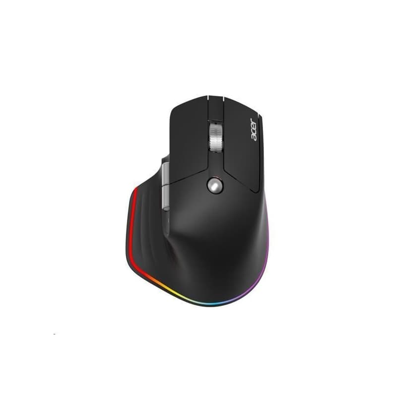 ACER bezdrôtová myš Easy Fit Mouse, ergonomická, 4000dpi, 6 tlačidiel, RGB, 10m dosah, USB-C, BT, Black 1