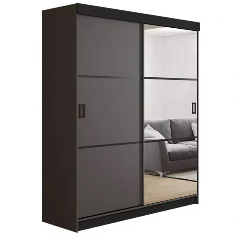 Skriňa Retro 138 3L grafit/ Dvierka grafit 1