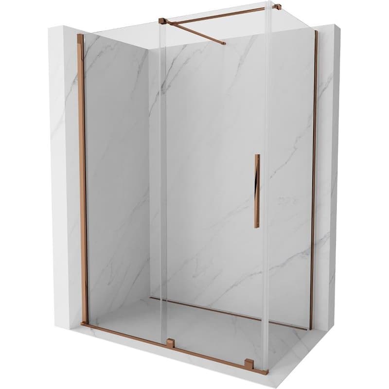 MEXEN/S - Velár sprchovací kút 150 x 80, transparent, ružové zlato 871-150-080-01-60 1