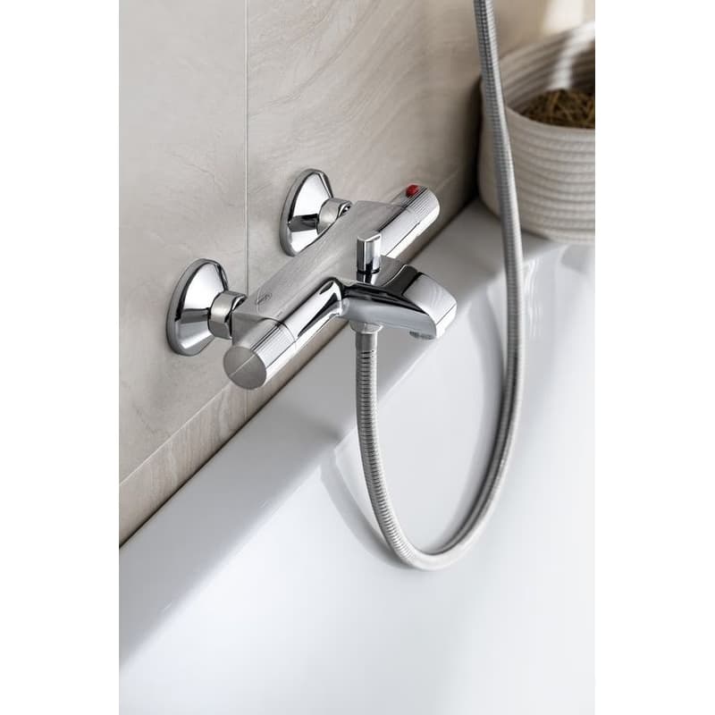 AQUALINE - ACTION nástenná vaňová termostatická batéria, chróm MB106 3