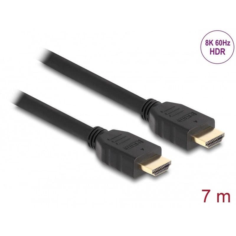 Delock High Speed HDMI kábel, 48 Gbps, 8K 60 Hz, čierny, 7 m 1
