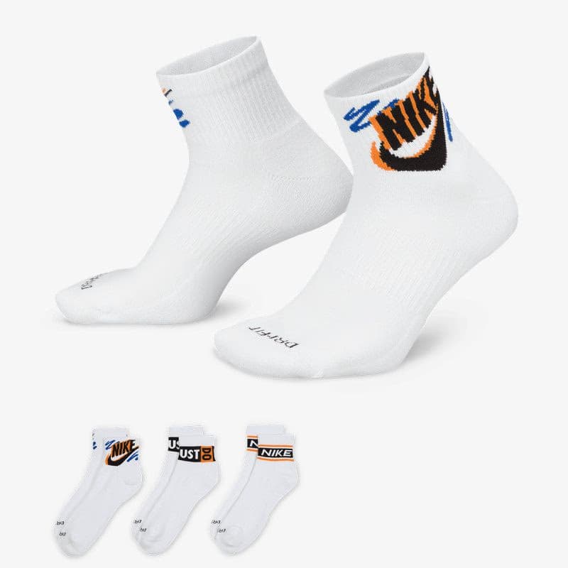 Ponožky NIKE 3 PACK-U NK ED PLS ANKLE 3P SPORT 144 WHITE 2