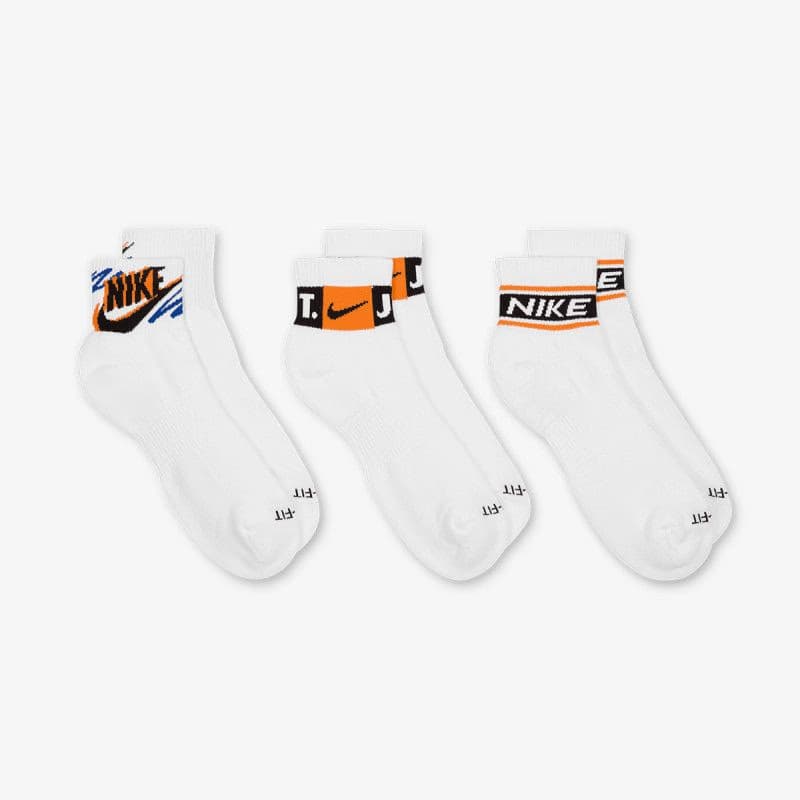 Ponožky NIKE 3 PACK-U NK ED PLS ANKLE 3P SPORT 144 WHITE 3