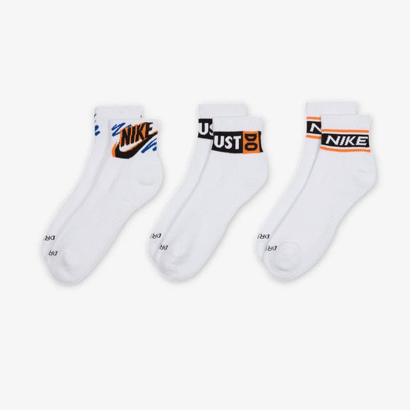 Ponožky NIKE 3 PACK-U NK ED PLS ANKLE 3P SPORT 144 WHITE 4
