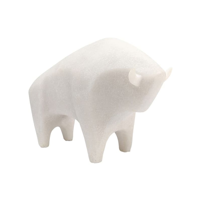 Bull soška biela 21 cm