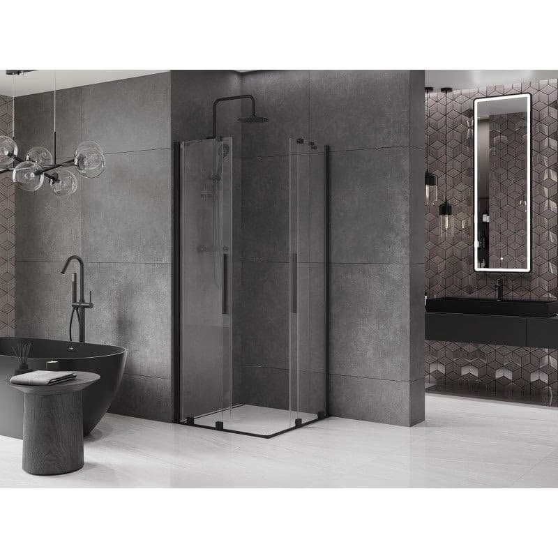 MEXEN/S - Velar Duo štvorcový sprchovací kút 100 x 100, transparent, čierna 871-100-100-02-70 3