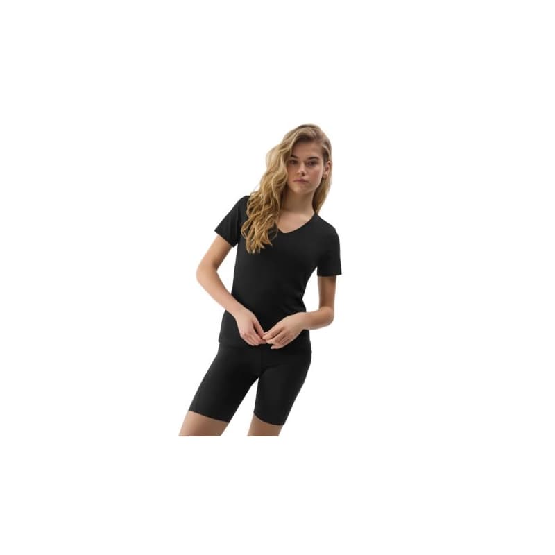 Dámske tričko s krátkym rukávom s v-výstrihom 4F TSHIRT-WSS24TTSHF1359-20S-DEEP BLACK