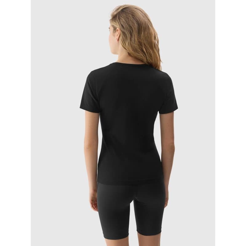 Dámske tričko s krátkym rukávom s v-výstrihom 4F TSHIRT-WSS24TTSHF1359-20S-DEEP BLACK 3