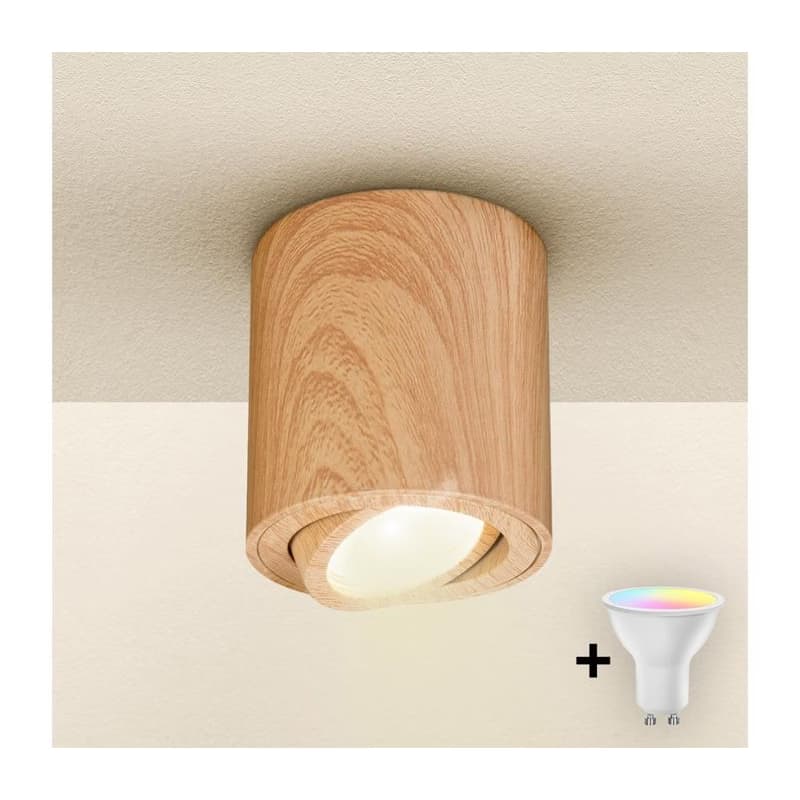 Brilagi - LED RGBW stmievateľné bodové svietidlo MIA 1xGU10/4,8W/230V 84x80 mm hnedá BG1034+AI2382 1