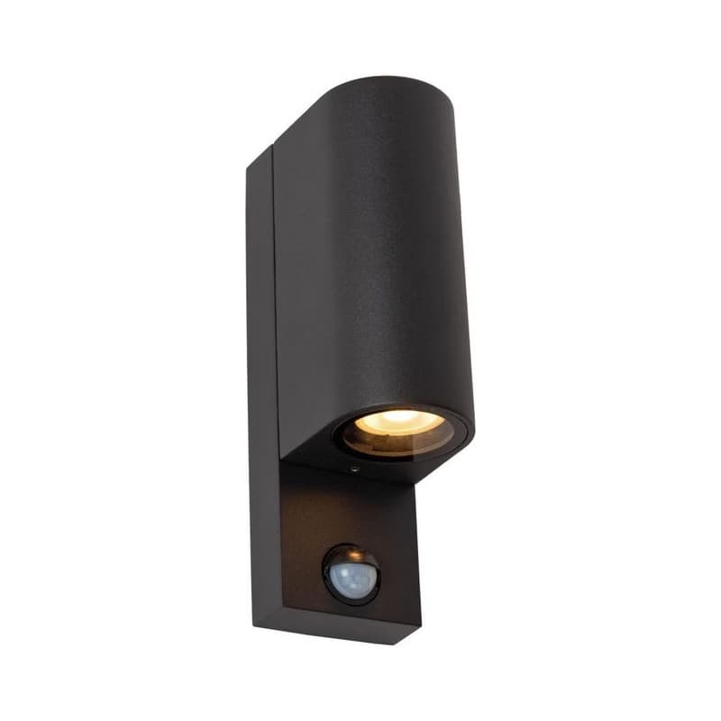 Lucide 69803/02/30 -Vonkajšie svietidlo so senzorom ZARO 2xGU10/7W/230V IP65 čierna 69803/02/30 1