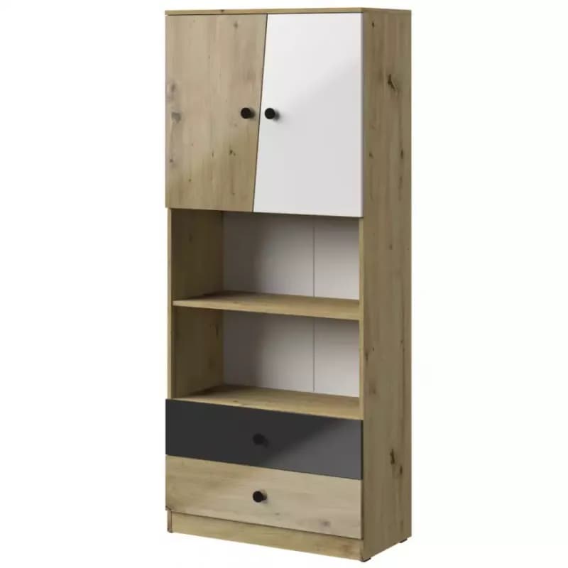 Regál Nero 04  80 – Čierna Lesk 1