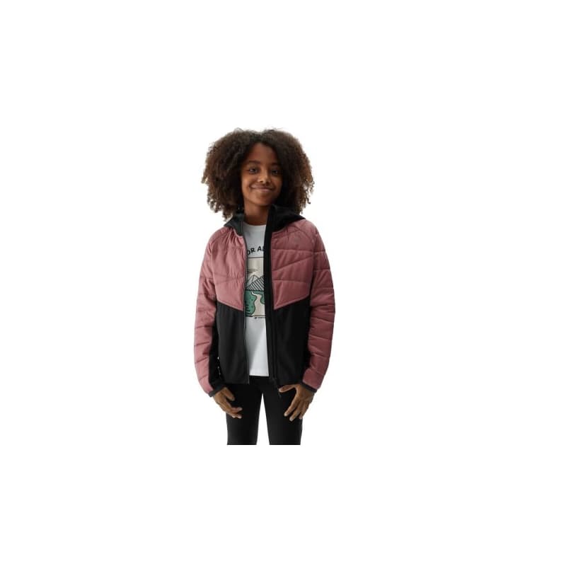 Dievčenská turistická softshellová bunda 4F JUNIOR TECHNICAL JACKET-JAW23TTJAF280-54S-PINK 1