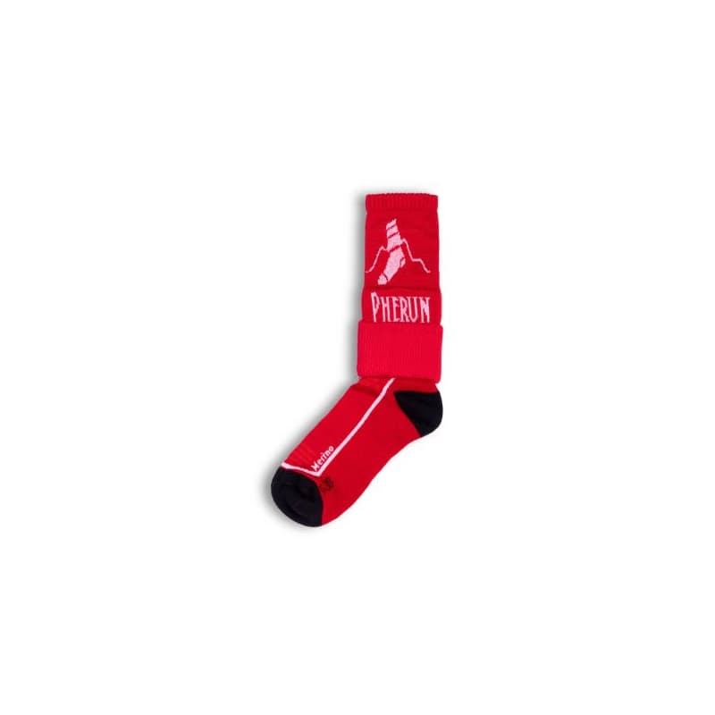 Turistické ponožky PHERUN Merino Pherun Red 43-46
