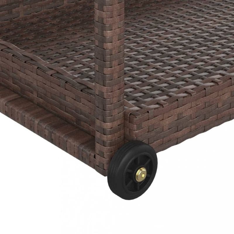 Záhradný barový vozík polyratan Dekorhome 4