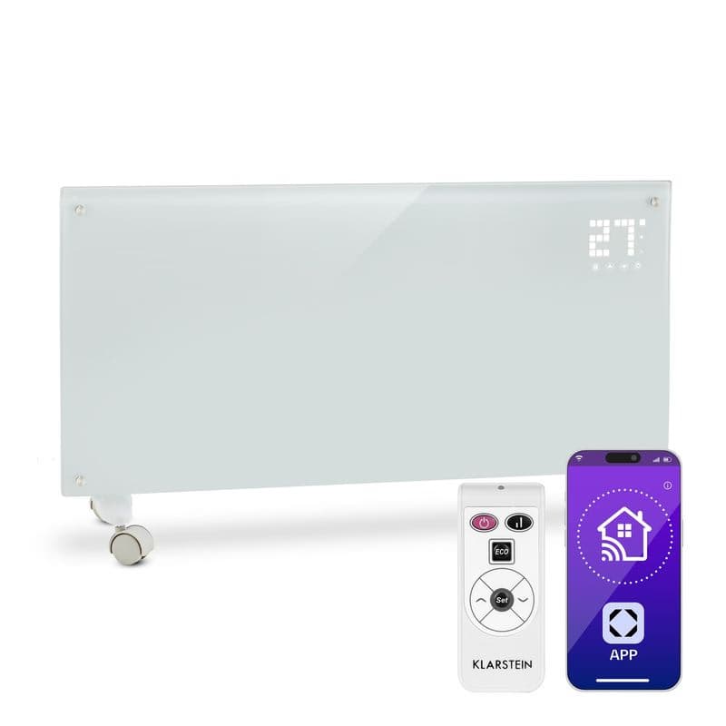 Klarstein Bornholm Smart, konvektor, 2000 W, WiFi, LED displej, časovač, IP24, biely 1
