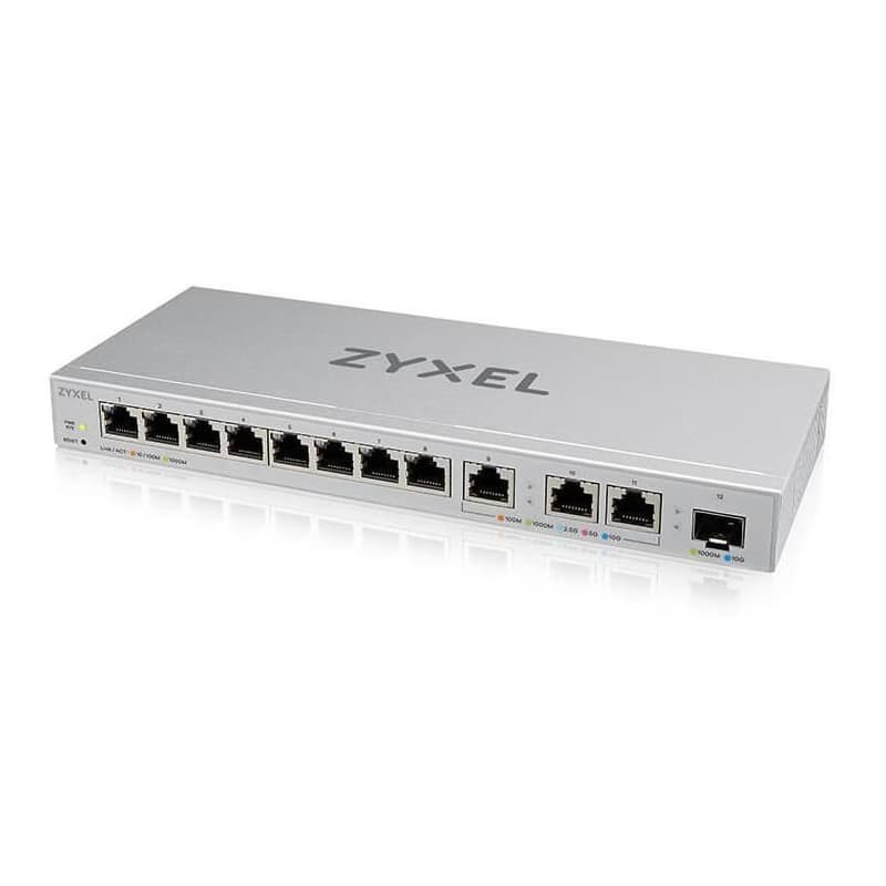 Zyxel XGS1250-12 v2, 12-Port Gigabit webmanaged Desktop Switch with 8 port 1G + 3-Port MultiGig 1/2.5/5/10G + 1-Port SFP 1