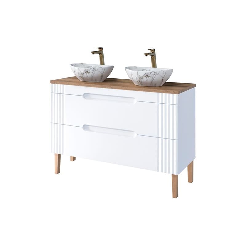 ArtCom Kúpeľňová skrinka s umývadlom a doskou FIJI White DU120/1 | 120 cm 1