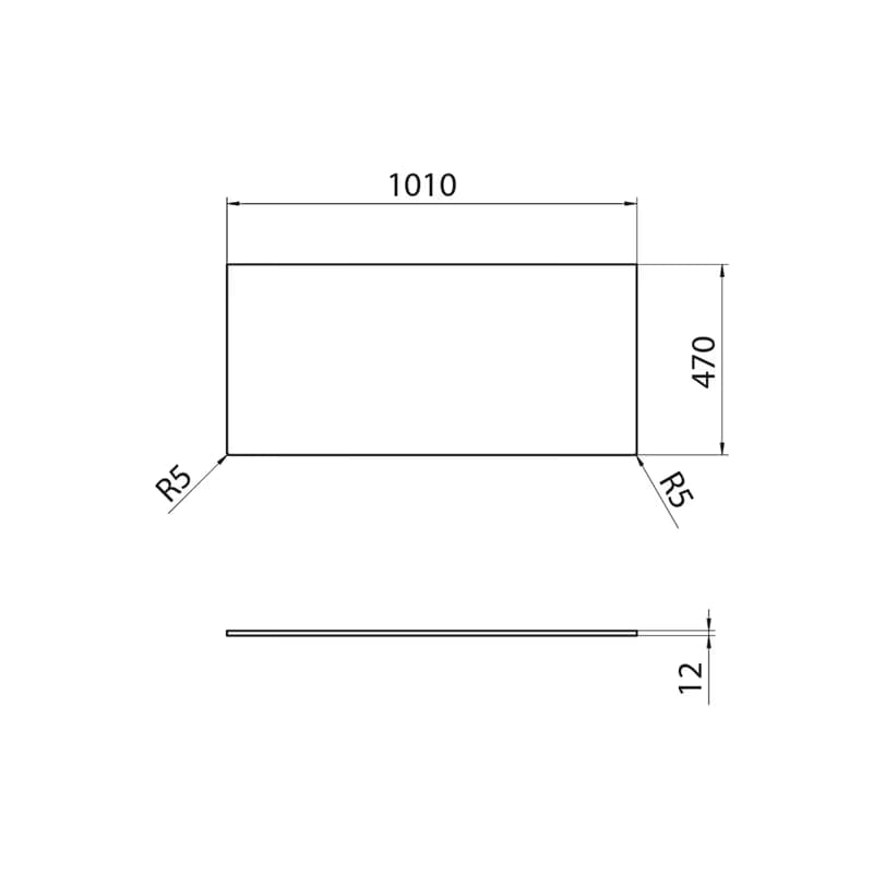 SAPHO - Doska Rockstone 101x1,2x47cm, biela mat CRR101-0101 2