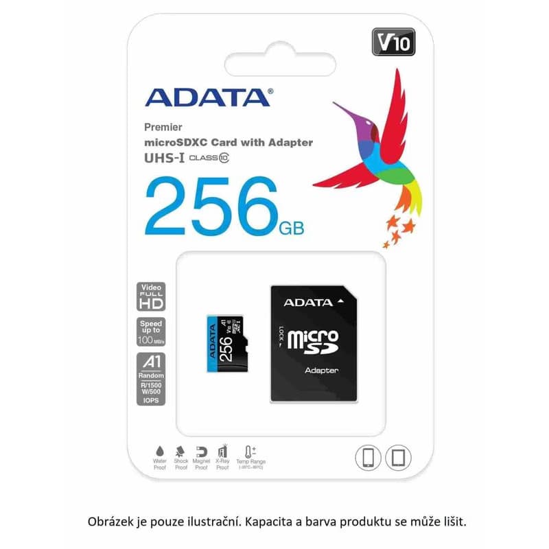 ADATA MicroSDXC karta 64GB Premier UHS-I Class 10 + SD adaptér 4