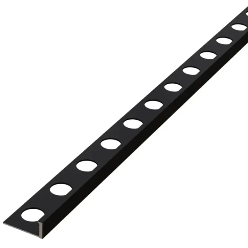 Hliníková ukončovacia lišta čierna mat práškovaná 12,5 mm x 270 cm