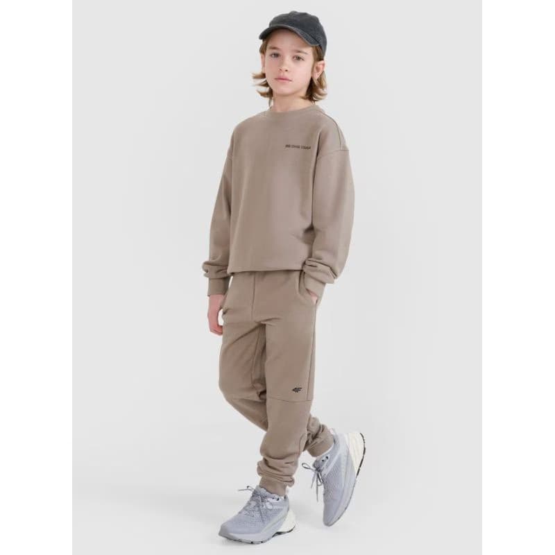 Chlapčenské tepláky 4F JUNIOR TROUSERS CAS M1103-83S-BEIGE 2