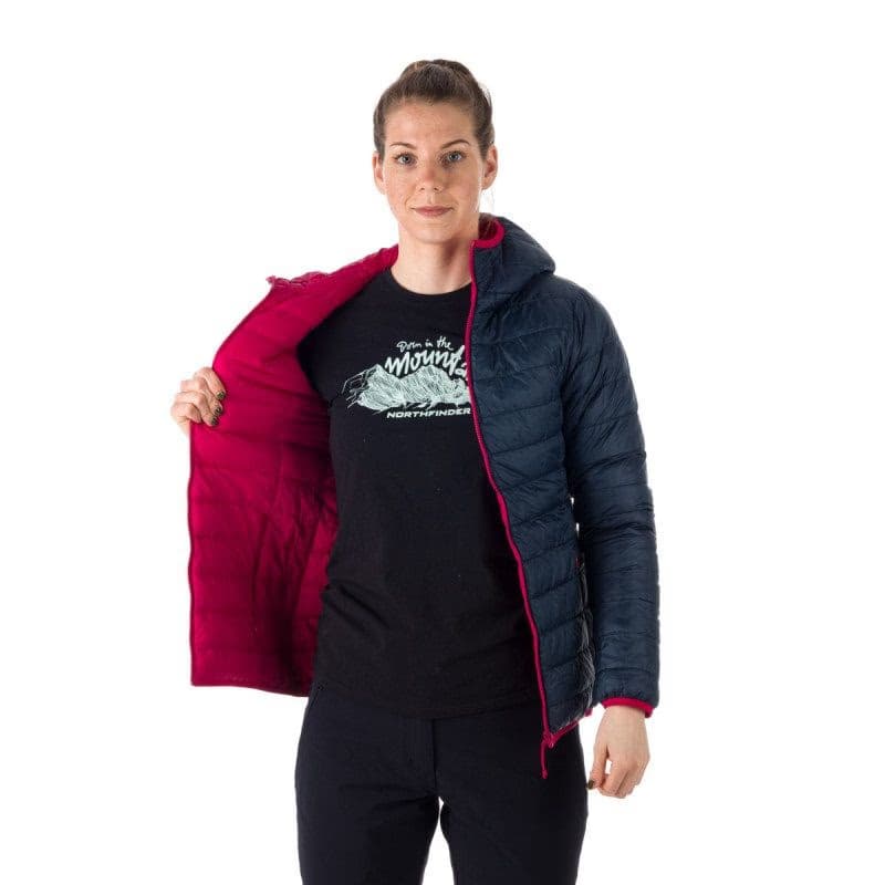 Dámska turistická bunda NORTHFINDER ANNIE-525-rosenavy 2