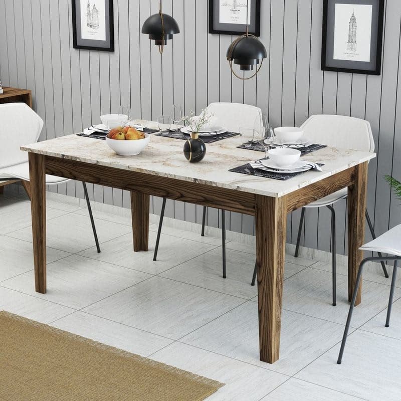 Jedálenský stôl Milan 515 - Walnut, White 1