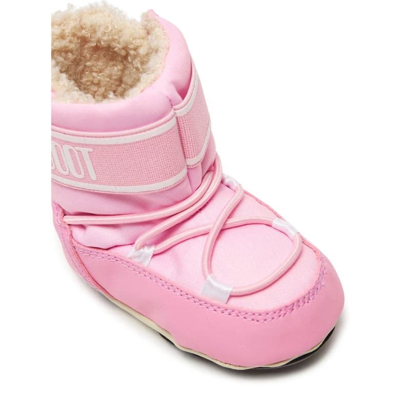 Juniorské vysoké zimné topánky MOON BOOT MB CRIB NYLON JR-J004 LIGHT PINK 3